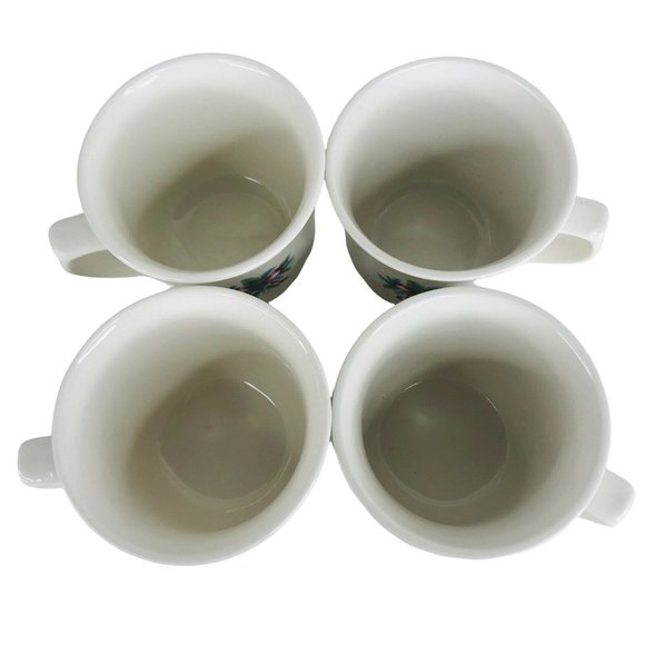 4 Pfaltzgraff Red Ribbon Cup And Saucer Sets Stoneware Christmas Holiday Vintage - Picture 10 of 11